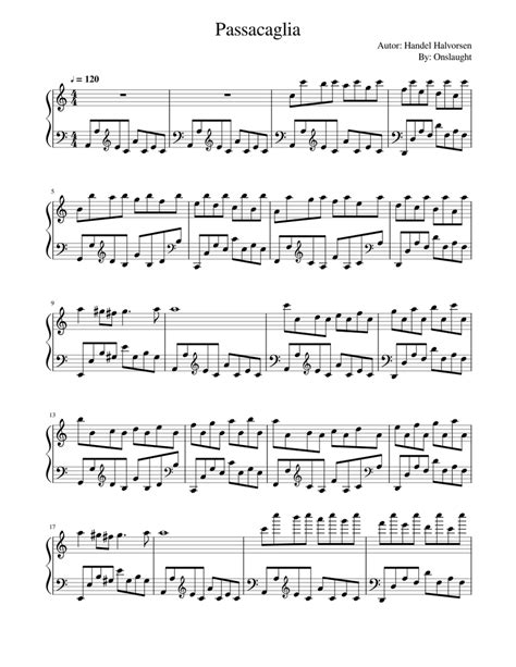 Passacaglia - Händel - Halvorsen (Piano Solo)